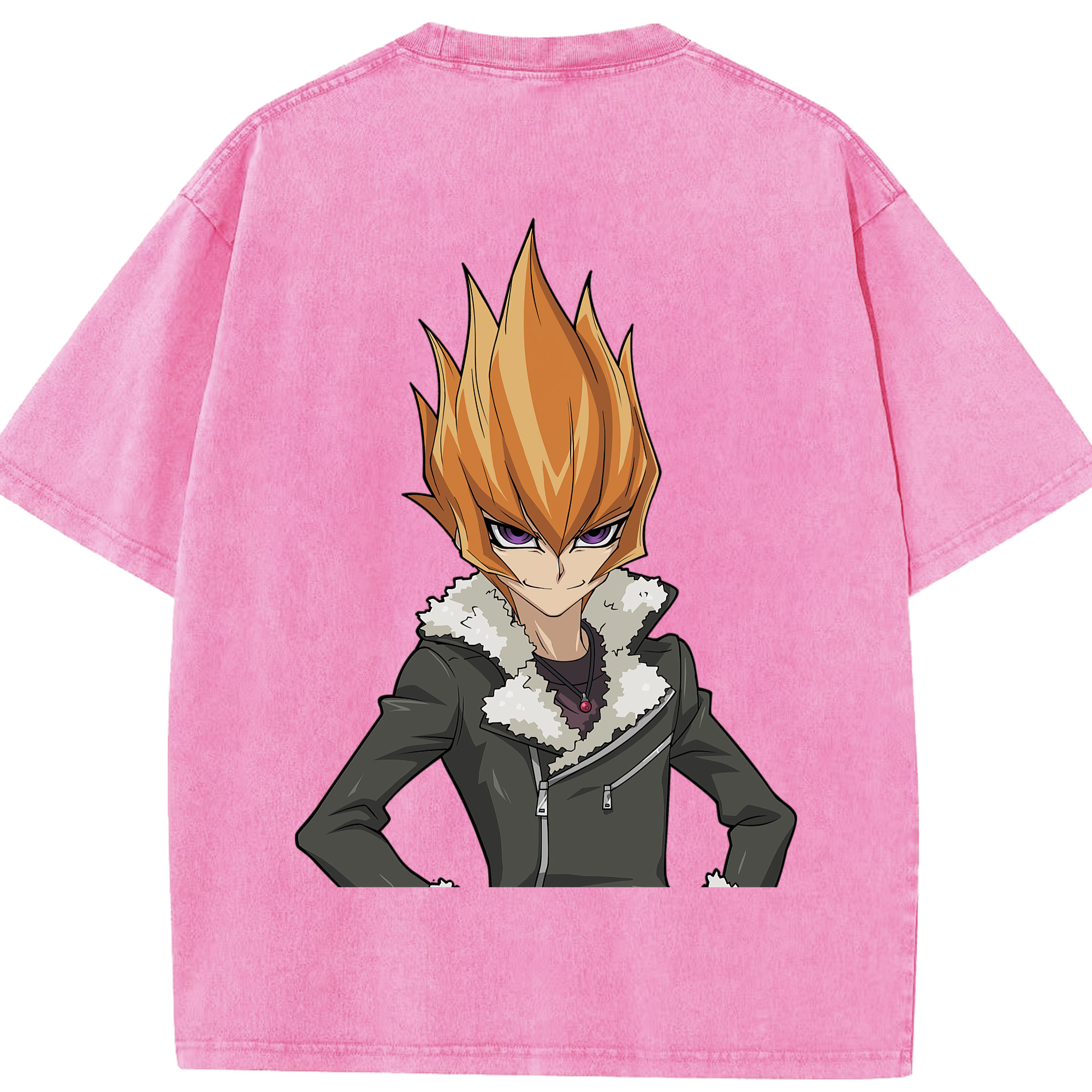 （画像用） 遊☆戯☆王 Yu-Gi-Oh! 綿100% ヴィンテージ風 半袖Tシャツ（背面プリント）